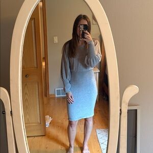 Stylish Gray Knit Dress